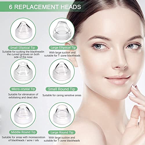 Blackhead Remover Pore Vacuum, Upgraded WIFI Visible Facial Pore Cleanser with HD Camera Pimple Acne Comedone Extractor Kit with 6 Suction Heads