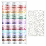 1250pcs Face Stickers, Face Stickers Self-Adhesive Face Diamonds Rhinestones for Makeup Nail Gems for Face Eye Belly Arm Body Nail Decoration Par