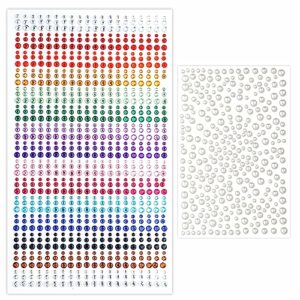 1250pcs Face Stickers, Face Stickers Self-Adhesive Face Diamonds Rhinestones for Makeup Nail Gems for Face Eye Belly Arm Body Nail Decoration Par