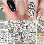 Leopard Print Nail Art Decals Stickers, EBANKU Leopard Print Design Nail Sticker Self-Adhesive Nail Sticker Supplies for Women Girls Nails Decor