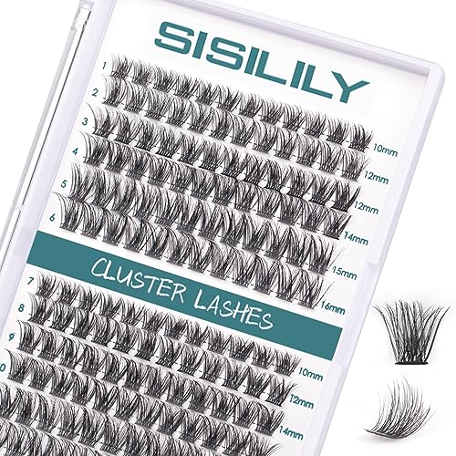 Cluster Lashes SISILILY Individual Lashes 72 Lash Clusters C D Curl Individual Cluster eyelashes DIY Lash Extensions Reusable False Eyelashes 3D
