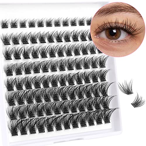 DIY Lash Extension Kit 200pcs Lash Clusters with Bond and Seal Individual Lashes Kit Cluster Lashes Wispy C D Curl False Eyelash Clusters by Ruai