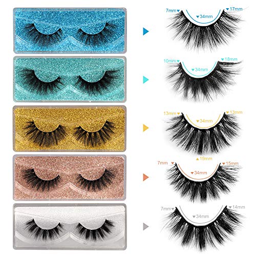 Newcally Lashes False Eyelashes Natural 3D Faux Mink Eye Lashes 10 Pairs 10 Styles Fluffy Wispy Fake Eyelashes Dramatic Handmade Reusable Lashes