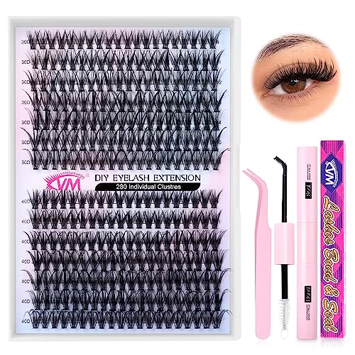 Lash Clusters DIY Eyelash Extension 110 Cluster Lashes Natural Look D Curl Individual Lashes Extension Wispy Mega Volume Eyelash Clusters Extensi