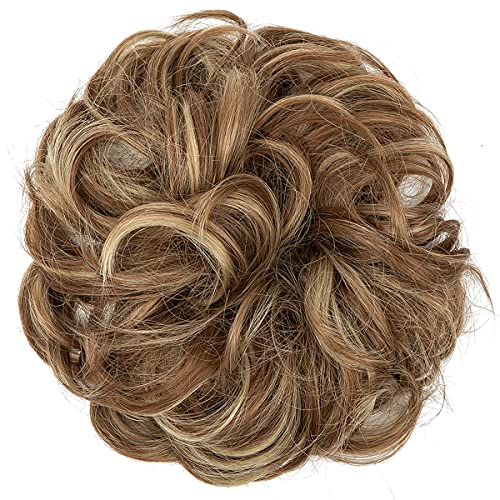 Messy Hair Bun Extensions Curly Wavy Hair Scrunchies for Women Girls Large Synthetic Donut Updo Hair Pieces Hair Chignons