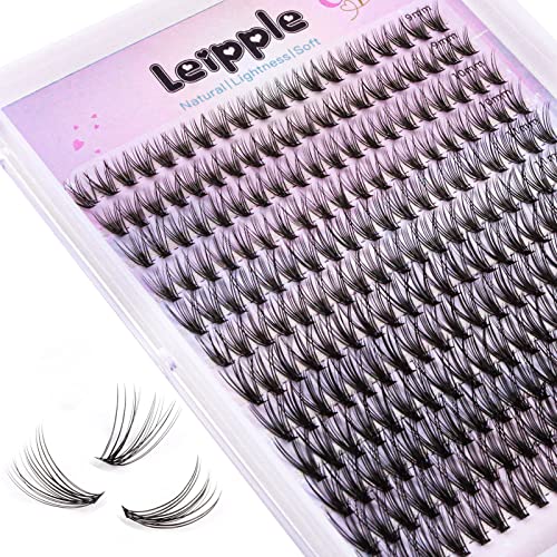 Lash Clusters,240Pcs 9-14mm Mix Individual Lashes Cluster Black Volume Eyelash Clusters Long Individual Lash Extensions D Curl Cluster Lashes DIY