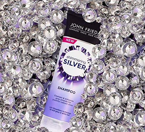 Shimmering Silver Shampoo (250ml) and Shimmering Silver Conditioner (250ml) by John Frieda for Dull Grey Hair