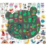 50 Sheets 600+PCS Temporary Tattoo for Kids Gift Bags,10 Sheets Glow In The Dark,40 Sheets Normal Temporary Tattoo,Pattern include Various animal