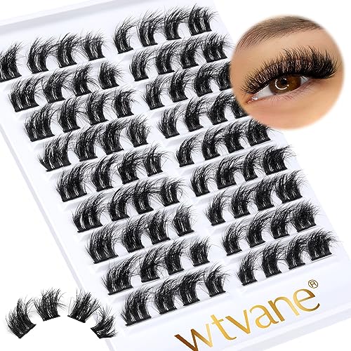 Individual Lashes Wispy Cluster Lashes D Curl Eyelashes Individual Fluffy Cluster Eyelash Extensions 11-16MM Fluffy Mink Lash Clusters DIY at Hom