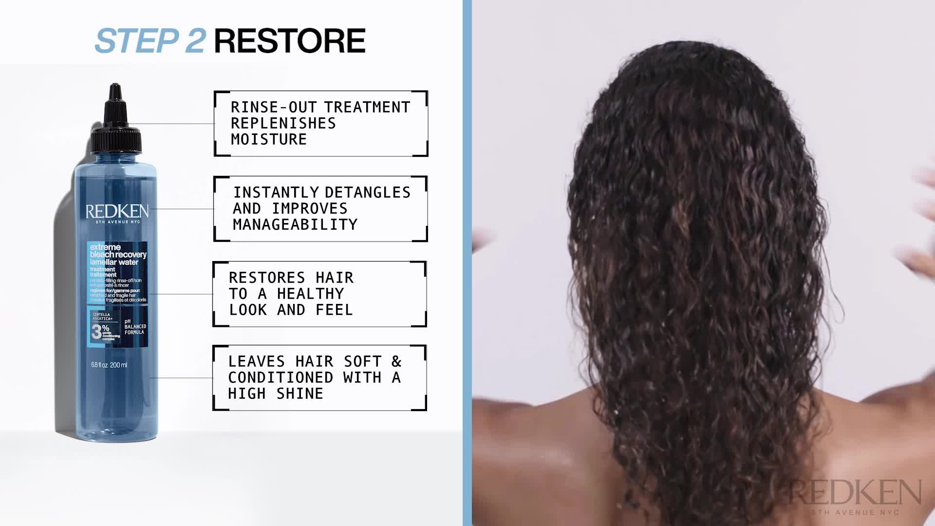 REDKEN Shampoo, Gentle Strength Repair, For Bleached Hair, Extreme Bleach Recovery, 300 ml