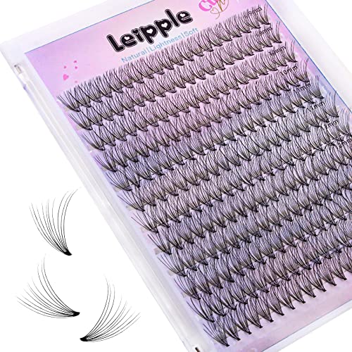 Lash Clusters,240Pcs 9-14mm Mix Individual Lashes Cluster Black Volume Eyelash Clusters Long Individual Lash Extensions D Curl Cluster Lashes DIY