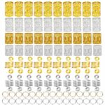Homo Trends 90 Pcs Hair Jewelry Rings Clips Aluminum Dreadlocks Adjustable Metal Hair Bread Cuff for Braids Hair Accessories