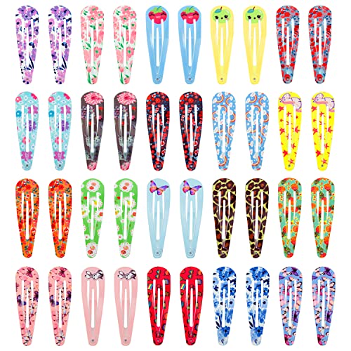 Hair Clips Hair Bands Set, Canvalite 40pcs Snap Girls Hair Clips and 100pcs Baby Girls Hair Bands for Girls Kids Baby, Hair Clips Girls for Fine