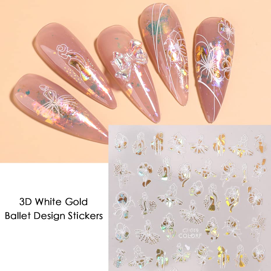 9 Sheets Spring Leaves Nail Art Stickers Decals Self-Adhesive Abstract Face Wings Eye Geometry Flowers Floral Patterns DIY Summer Design Nail Art