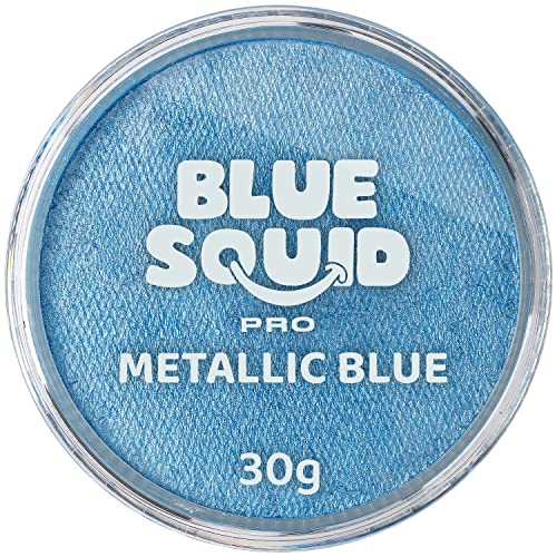 Blue Squid PRO Face Paint - Classic White (30gm), Professional Water Based Single Cake Face & Body Paint Makeup Supplies for Adults Kids Hallowee