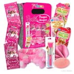 7th Heaven x Barbie 'Be Good To Yourself' Vegan Pamper Hamper – 6 Peel Off and Clay Face Masks Plus 4 Pink Beauty Accessories