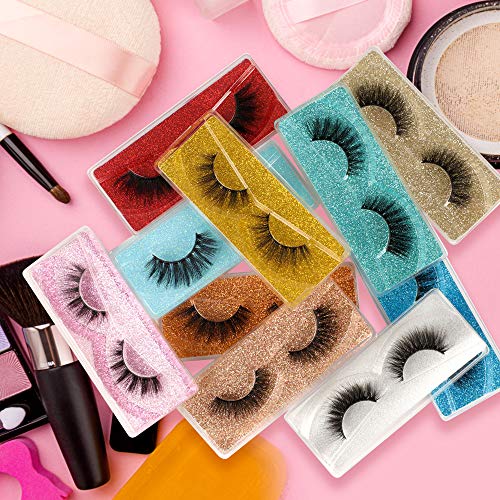 Newcally Lashes False Eyelashes Natural 3D Faux Mink Eye Lashes 10 Pairs 10 Styles Fluffy Wispy Fake Eyelashes Dramatic Handmade Reusable Lashes