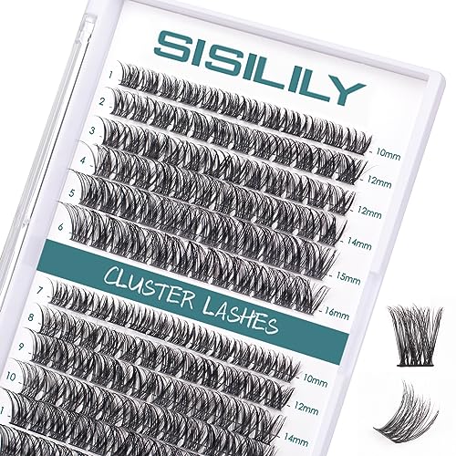 Cluster Lashes SISILILY Individual Lashes 72 Lash Clusters C D Curl Individual Cluster eyelashes DIY Lash Extensions Reusable False Eyelashes 3D