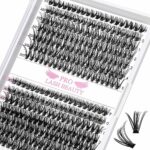 280 Pcs Individual Cluster Lashes 30D+40D D Curl 9-15Mix Lash Clusters DIY Lash Extension At Home Lashes That Look Like Eyelash Extensions (30D+4