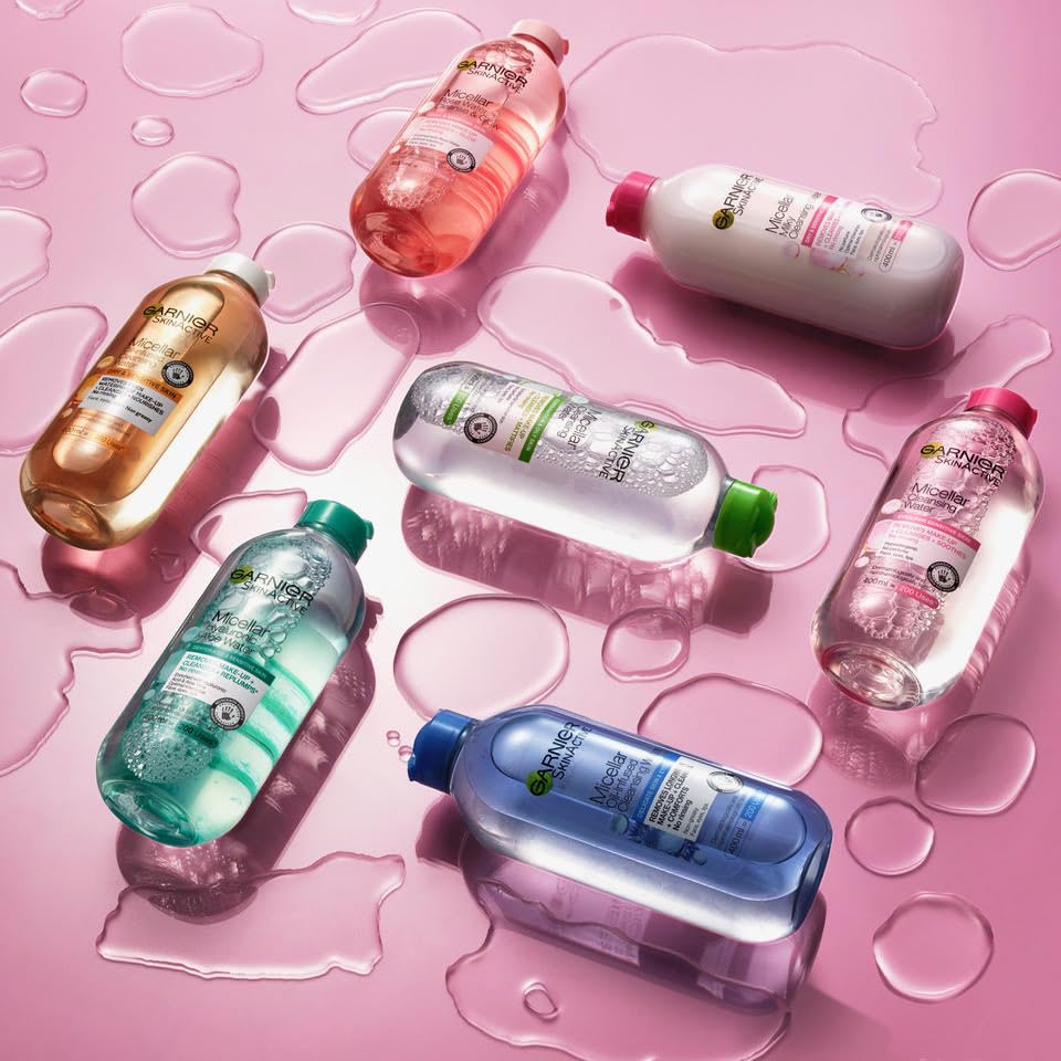 Garnier Micellar Cleansing Water For Sensitive Skin 400ml, Gentle Face Cleanser & Makeup Remover, Fragrance Free, Recognised By The British Skin