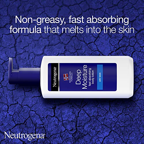 Neutrogena Deep Moisture Fast Absorbing Body Lotion 24 Hour Moisturisation (Packaging may vary), 400 ml