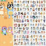 8 Sheets Blue Temporary Tattoos Stickers for Kids,Birthday Themed Party Supplies Decoration Favors, Cartoon Sticker Tattoos Gift for Kids Boys Gi