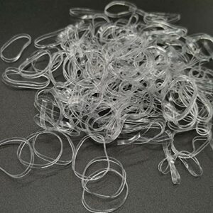 1000 PCS of Mini Hairbands girls, Clear Hair Elastics, Tiny Clear Hair Elastic Bands to Beautify Your Hair, Small Hair Bands for Women, Hair Ties