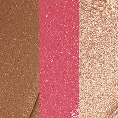 KIMUSE Multi Stick Trio Face Makeup, Cream Blush Stick for Cheeks & Lips, Contour Stick & Highlighter for All Skin