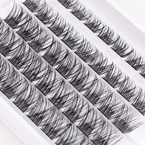 Individual Lashes Cluster Lashes D Curl 45 Clusters,DIY False Eyelashes Wide Stem 10-16mm Length Lash Clusters,Soft Fluffy Individual Eyelash Ext