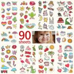 Metker 90 sheets (1000 patterns) kids waterproof Temporary Tattoos, children's temporary tattoo toys,suitable for birthday parties,group activiti