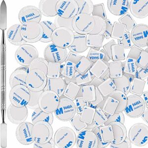 101 Pieces Metal Stickers for Eyeshadow Palette Set, Includes 1 Makeup Depotting Tool, 50 Pieces Square Adhesive Empty Palette Metal Stickers and