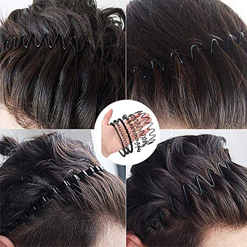 Mens Hair Band Sports Hair Bands for Men, Non-Slip Sports Fashion Headband, Metal Hair Band for Men, Hair Hoop for Outdoor Sports, Weddings,Daily