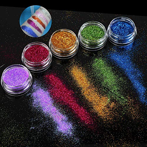 Glitter Tattoos Kit,Temporary Tattoo Set-24 Colors Glitter,135 Unique Stencil Body Nail Glitter Art Paint Birthday Party Gift for Girls Kids Teen