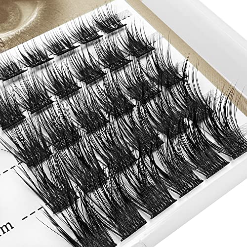 PURELEOR Individual Lashes Cluster Lashes Pack for Manga Lashes DIY Eyelash Extension Reusable 3D Individual Eyelashes Natural Long 60pcs(8-16mm