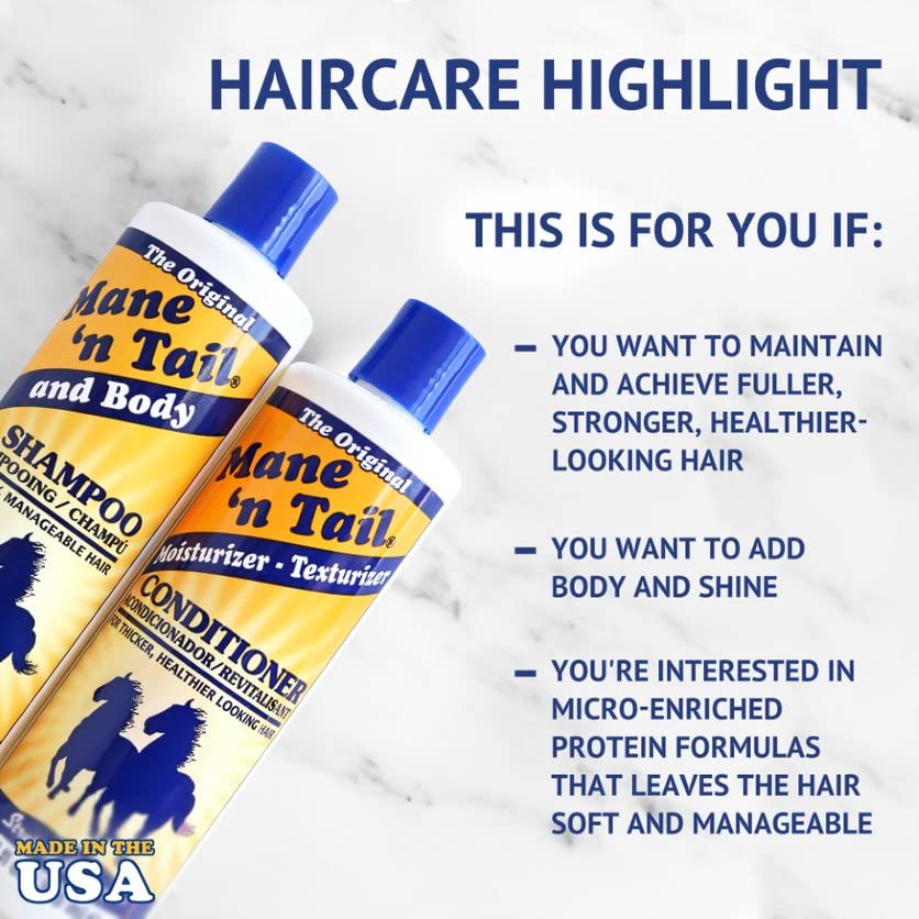 Mane 'n Tail Original Formula Shampoo & Conditioner Kit - Repair Damaged Hair, improve scalp health and keep hair tangle free [FOR ALL HAIR TYPES