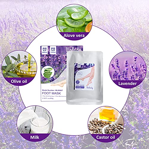 Foot Peeling Mask, Wolady Feet Peel Mask Exfoliating Socks Moisturizing Mask for Foot Care, Peeling Off Calluses & Dead Skin, Making Your Feet Sm