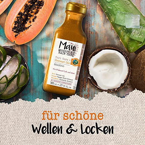 Maui Moisture Hair Care, Curl Quench+, Coconut oil, Shampoo for Thick and Curly hair, 385 ml