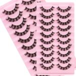 Natural Look Russian Strip Lashes Perfect for Parties, Weddings, Birthday Gifts, Not Magnetic False Fluffy Eyelashes for Every Type of Eyes