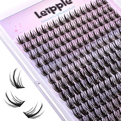 Lash Clusters,240Pcs 9-14mm Mix Individual Lashes Cluster Black Volume Eyelash Clusters Long Individual Lash Extensions D Curl Cluster Lashes DIY