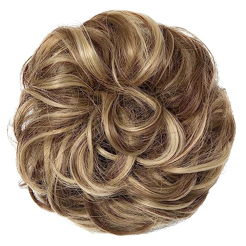Messy Hair Bun Extensions Curly Wavy Hair Scrunchies for Women Girls Large Synthetic Donut Updo Hair Pieces Hair Chignons