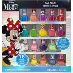Disney Minnie Mouse - Townley Girl Non-Toxic Peel-Off Nail Polish Set for Girls, Glittery and Opaque Colors, Ages 3+ (18 Pieces)