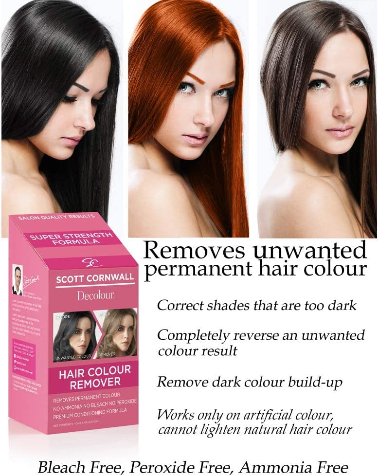 Scott Cornwall Decolour Hair Colour Remover For Dyed Hair Removes Unwanted Permanent Hair Colour