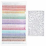 1250pcs Face Stickers, Face Stickers Self-Adhesive Face Diamonds Rhinestones for Makeup Nail Gems for Face Eye Belly Arm Body Nail Decoration Par