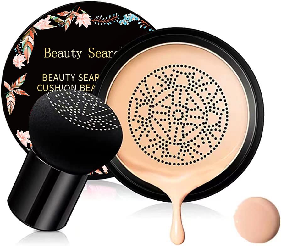 BB Mushroom Head Air Cushion CC Cream Foundation Cover Concealer Makeup Moisturizing Brightening Pigment Liquid Foundation, Even Skin Tone Makeup