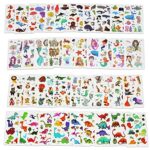 40 Sheets Temporary Tattoo for kids, Dinosaur, Underwater World, Cartoon Animals,Mermaid Paper Tattoo Stickers for Teens Boys Girls Arm Face Tran
