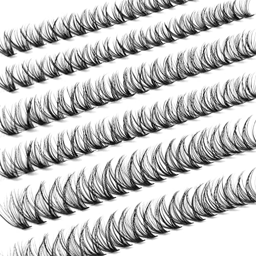 DIY Lash Extension Kit Cluster Lashes 240pcs Lash Cluster Individual Eyelash Extension Kit Natural D Curl Cluster Lash with Lash Bond and Seal, A