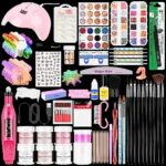 DouborQ Acrylic Nail Kit,Acrylic Powder Set,Electric Nail Drill Set Polish Pen File Kit, Nail Lamp Manicure Dryer Lamp, Acrylic Nail 3D Art Manic