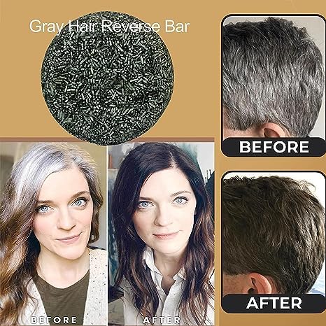 Spartan - Gray Hair Reverse Bar,(3PCS) Organic Grey Reverse Shampoo Bar,Reverse Grey Hair Bar Shampoo,Gray Hair Coverage Soap,Gray White Hair Rep