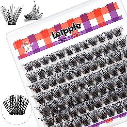Lash Clusters,240Pcs 9-14mm Mix Individual Lashes Cluster Black Volume Eyelash Clusters Long Individual Lash Extensions D Curl Cluster Lashes DIY