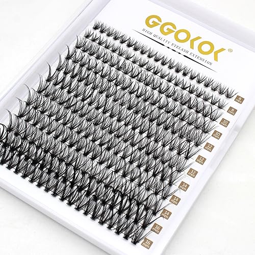 GGOKOK Lash Clusters 240 Pcs Individual Lashes Cluster Lashes 30D+40D D Curl 9-16Mix Lash Clusters DIY Lash Extension At Home Lashes (30D+40D D C